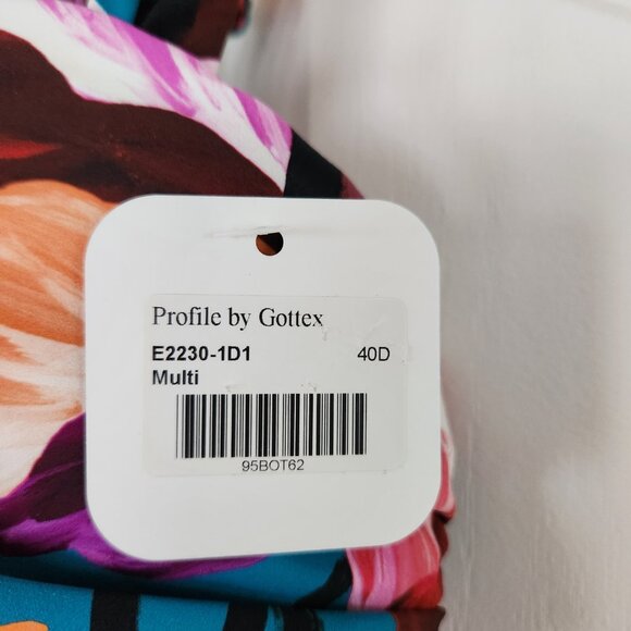 PROFILE BY GOTTEX Multi Sugar And Spice Tankini Swim Top Size US 40D, UK 40D NEW - Picture 4 of 9